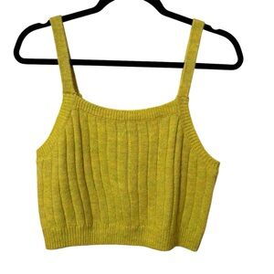 Yellow Green Wild Fable Ribbed Knit Tank Top